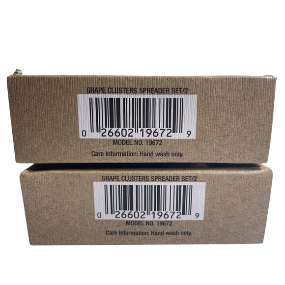 Grape Cluster Cheese Spreaders Set of 4 Charcuterie Butter Jam Pate Dip 2015 NEW - Picture 5 of 6